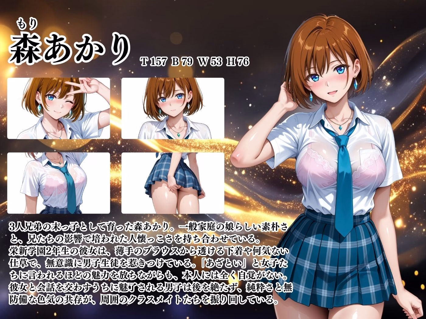 【4Kイラスト】1万3000人の生徒を抱いた校長による森あかりへの性指導(雨宿り編) 画像2