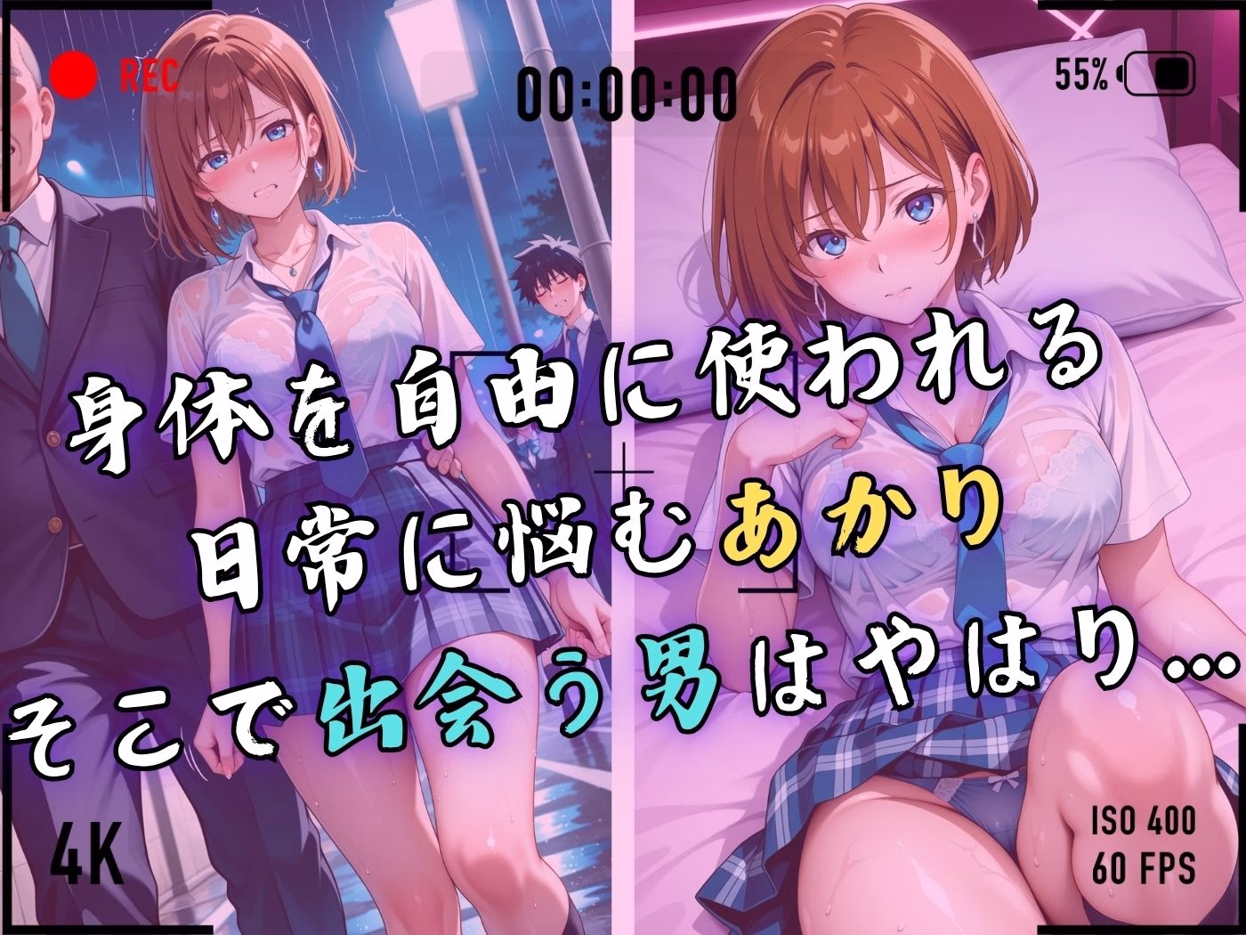 【4Kイラスト】1万3000人の生徒を抱いた校長による森あかりへの性指導(雨宿り編) 画像4