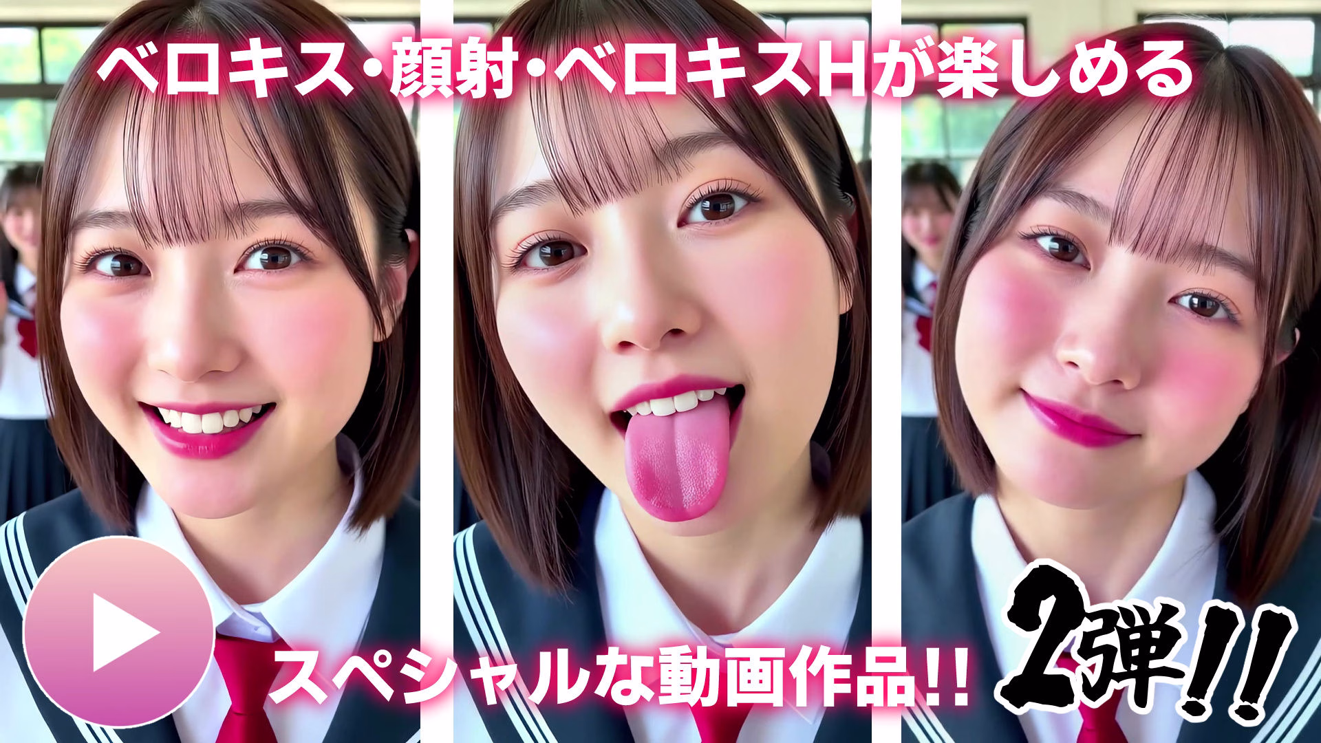 【動画】至福のベロキス2 中出しエッチ＆顔射＆添い寝手コキ！〜女子校生〜 画像1