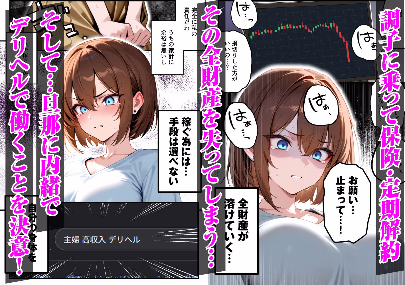 【人妻デリヘルNTR】デリヘル呼んだら先輩の妻が来た〜FXにハマった貞淑妻が堕ちるまで〜 画像2