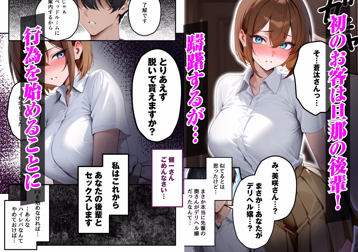 【人妻デリヘルNTR】デリヘル呼んだら先輩の妻が来た〜FXにハマった貞淑妻が堕ちるまで〜 画像3