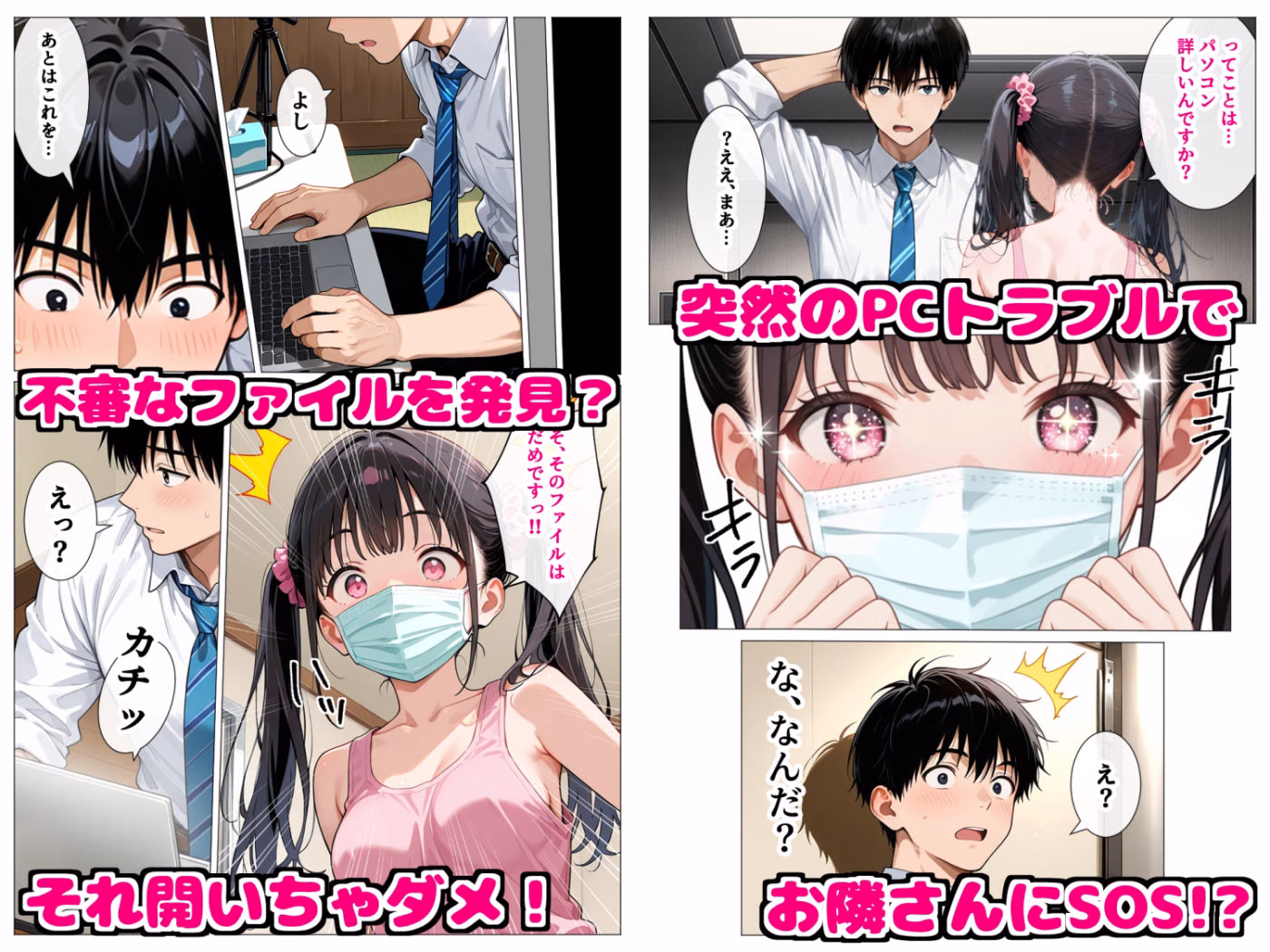 いつもノーブラのエチエチなお隣さんが実はセクシーなエロ配信者だった件 画像2
