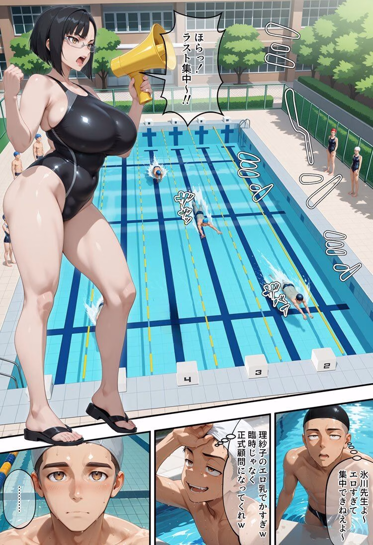 アラサー人妻女教師は水泳部員の青いカラダに溺れる 画像3