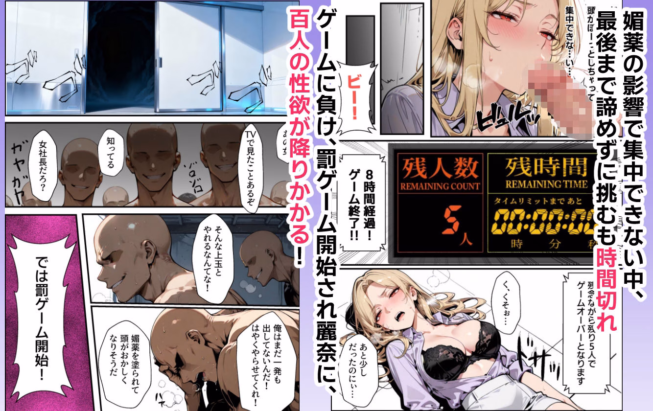 ホス狂い女社長、おち〇ぽ100本抜かないと出られない部屋、全員抜くまで帰れません! 画像8