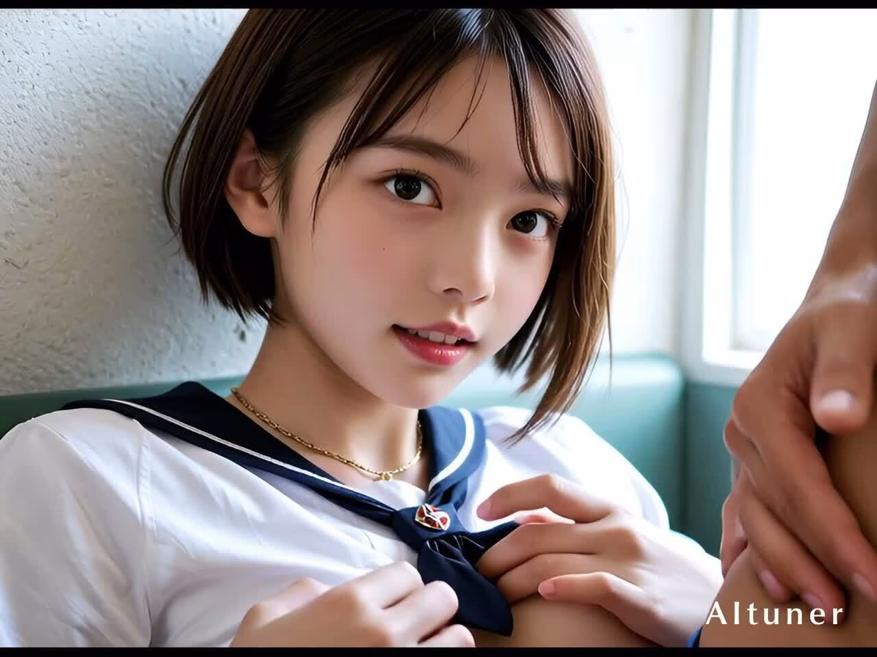 【35分HD】見つめ返す彼女はもう止まらない──胸チラ→制服SEX→室内フルコース→おそうじフェラぶっかけ 画像2