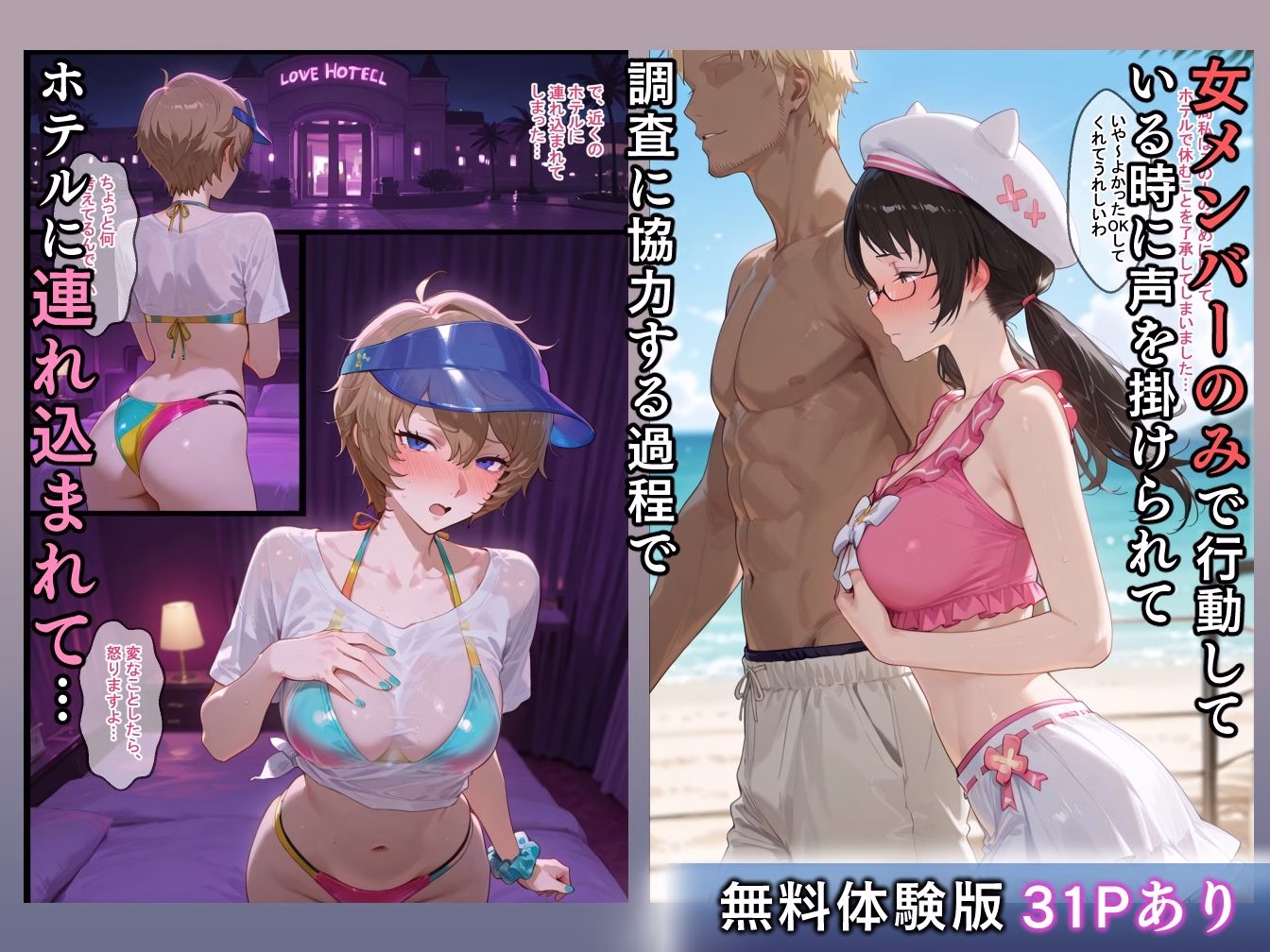 水着怪盗堕つ 海辺でナンパされたチャラ男にNTRされる女怪盗 画像3